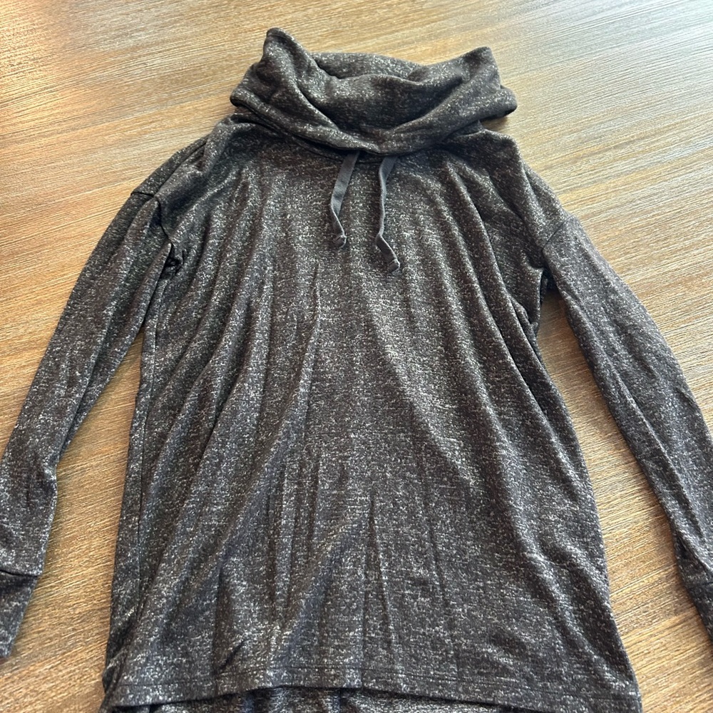 Women's Maternity Gray Cowl Neck Sweater